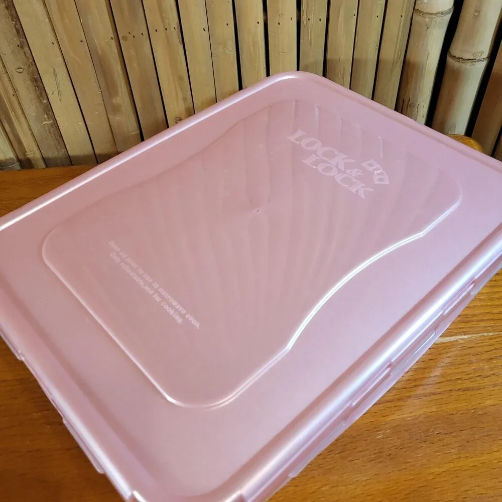Lock & Lock 2 piece Egg Carton and Container Coral